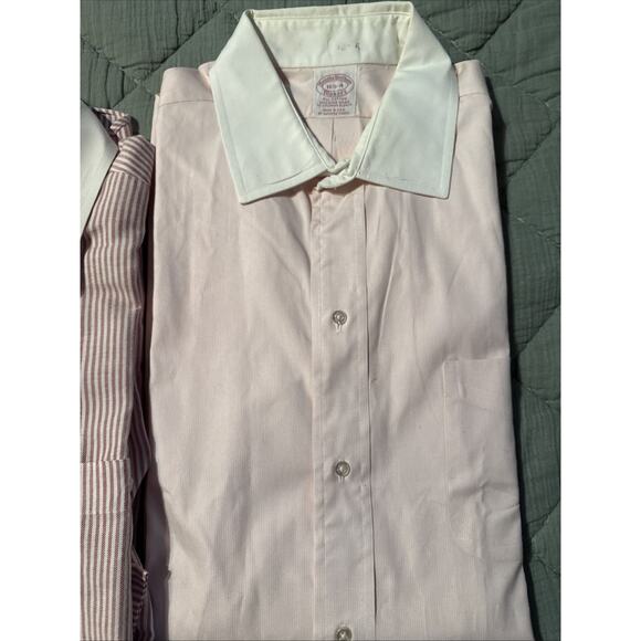 Vintage Oxfords Lot of 3 Men's Size L & 16.5 Pink W/ White Collar/cuff - Picture 4 of 7